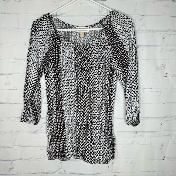 Michael Kors small brown & white top - Picture 1 of 4